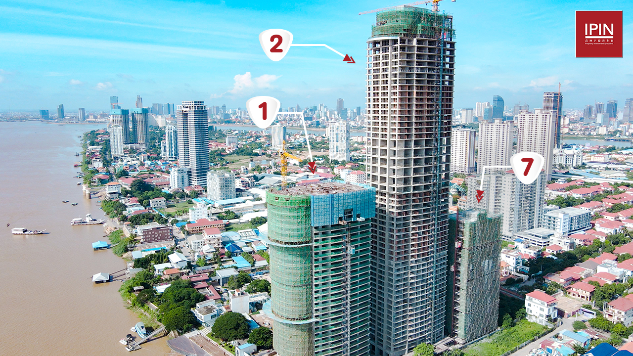 3 buildings along the Mekong River, which building should you choose to live in?