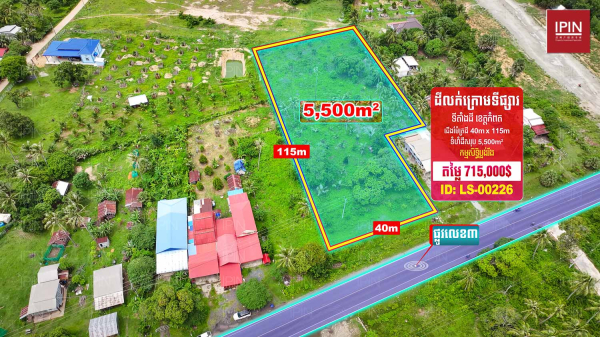 Urgent Sale: Land for sale at below market price in Kampot province.